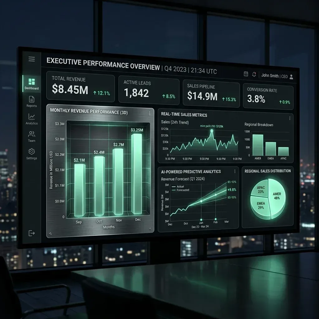 Dashboards inteligentes de BI: Como a centralização de dados revoluciona o time comercial